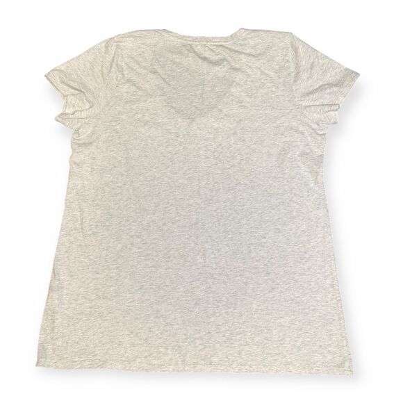 PINK VICTORIA’S SECRET Women’s Heather Gray “pink” Script Logo Sleep Tee Shirt D - Picture 2 of 6